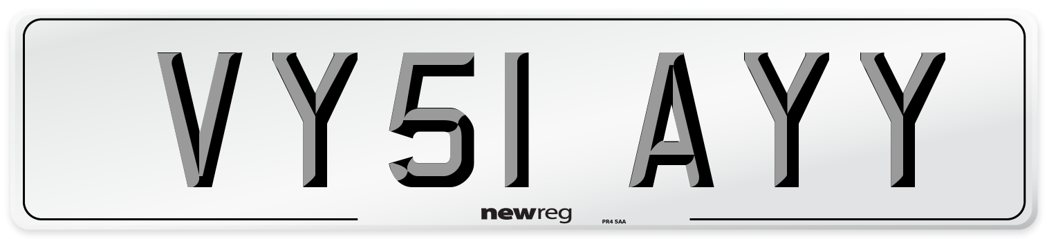 VY51 AYY Number Plate from New Reg